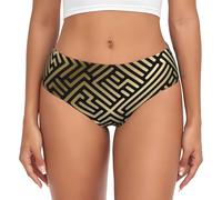 BYwenhopnbs Patrón geométrico a rayas sin costuras, calzoncillos de apoyo para mujer, ropa interior cómoda y suave para mujer, multicolor, XXL