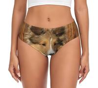 BYwenhopnbs Precioso Calzoncillo de Soporte para Mujer, diseño de Perro Sheltie, con Bolsa, Ropa Interior cómoda y Suave.