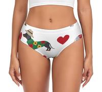 BYwenhopnbs Precioso Perro Salchicha. Calzoncillos de Soporte para Mujer, cómodos y Suaves.