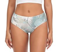 BYwenhopnbs Ropa interior cómoda y suave con diseño de hojas de color gris menta para mujer, multicolor, XL