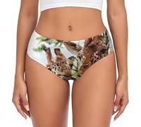 BYwenhopnbs Ropa Interior cómoda y Suave con Estampado de Ciervo y Jirafa en Acuarela para Mujer.