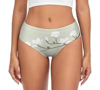 BYwenhopnbs Ropa Interior de Flores Blancas de Primavera para Mujer, cómoda y Suave.