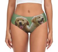 BYwenhopnbs Ropa Interior de Mujer con Estampado de Cachorros de Labrador Retriever Amarillos, cómoda y Suave.