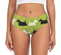 BYwenhopnbs Ropa Interior de Mujer con Silueta de Perro, Scottie Westie Tier, con Bolsa de Soporte, Suave y cómoda.