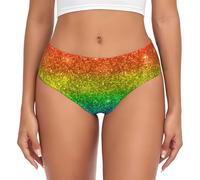 BYwenhopnbs Ropa Interior Suave y cómoda con Bolsa de Soporte y Brillo de arcoíris Multicolor para Mujer.
