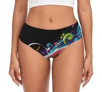 BYwenhopnbs Ropa Interior Suave y cómoda con Bolsa de Soporte y música Colorida para Mujer