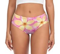 BYwenhopnbs Ropa Interior Suave y cómoda con Estampado de Flores Tropicales Rosas y Naranjas para Mujer.