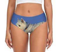 BYwenhopnbs Ropa Interior Suave y cómoda para Mujer, con Bolsa de Soporte, para Perros Westie de Invierno, West Highland White Terrier.