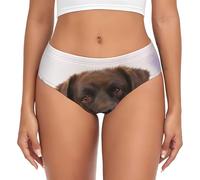 BYwenhopnbs Ropa Interior Suave y cómoda para Mujer, con Estampado de Labrador marrón y Lavanda.