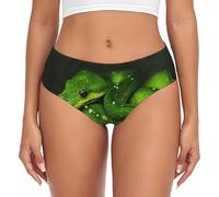 BYwenhopnbs Serpiente verde reptil, calzoncillos de apoyo para mujer, ropa interior cómoda y suave para mujer, multicolor, XXL