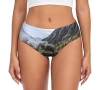 BYwenhopnbs Tren de locomotora de vapor, calzoncillos de apoyo para mujer, ropa interior cómoda y suave para mujer, multicolor, XS