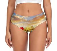 BYwenhopnbs Tulip Flower Sunset, calzoncillo de apoyo para mujer, ropa interior cómoda y suave para mujer, multicolor, L