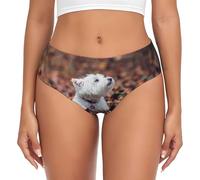 BYwenhopnbs Westie Bokeh West Highland White Terrier Dogs, calzoncillos de apoyo para mujer, ropa interior cómoda y suave para mujer, multicolor, 4XL