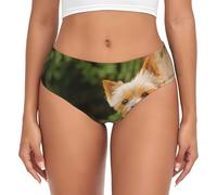 BYwenhopnbs Yorkshire Terrier Bokeh - Lindos Perros de Pared, Calzoncillos de Soporte para Mujer, Bolsa, Ropa Interior cómoda y Suave para Mujer