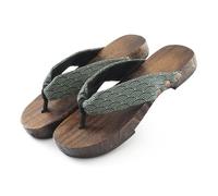 BYWXW Chanclas Zapatillas de Zuecos de Madera para Hombre,Japoneses Tradicionales Chanclas Zuecos,Moda Kimono Zapatos de Playa Fuera (Size:EU 43,Color:Patrón de dragón)