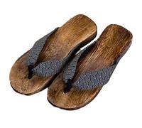 BYWXW Japoneses Tradicionales Chanclas Zuecos Sandalias,Los Hombres Zapatillas,ChinoTradicionales para Mujer Antideslizantes Kimono Zapatos(Size:EU 45,Color:B+1)