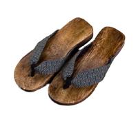 BYWXW Sandalias Zuecos de Madera para Mujeres Antideslizante Chanclas Estilo Japonés Zapatillas,Madera de Tung Ligera y Cómoda Sensación Fuerte Zuecos Masculinos Casuales(Size:EU 39,Color:Dorado)