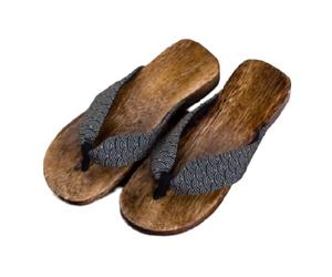 BYWXW Sandalias Zuecos de Madera para Mujeres Antideslizante Chanclas Estilo Japonés Zapatillas,Madera de Tung Ligera y Cómoda Sensación Fuerte Zuecos Masculinos Casuales(Size:EU 41,Color:Dorado)