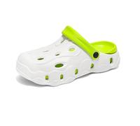 BYWXW Zuecos Mujer Hombre Sandalias de Playa Respirable Ligeros Zapatos de Jardin Verano Antideslizante Zapatillas de Piscina para Jardines Zapatos(Size:EU 40/41,Color:Blanco)