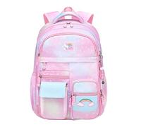 BYXEPA Mochila escolar para niñas, 43 x 35 x 17 cm, mochila para niñas, mochila para niños, gran capacidad, con hebilla en el pecho, para niños de 5 a 10 años, Rosa., 43x35x17cm
