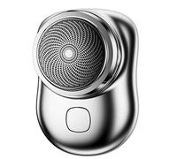 BYYLE feitadora eléctrica USB para hombre, afeitadora eléctrica portátil Mini-Shave, para hombre, tamaño de bolsillo húmedo y seco, color plateado