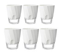 BYYLECL Macetas de riego automático para interiores, macetas de plástico grueso con depósito transparente, macetas con sistema de riego para interiores y balcones, jardines, grandes 3, medianas y 3