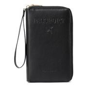 BYYLECL Soporte para pasaporte, piel sintética, funda para pasaporte, organizador de documentos de viaje para viajes, accesorios para mujeres y hombres, Black, 19x2x11.5cm