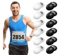 BYZESTY 12 Piezas Sujetadores Magnéticos para Números de Carrera, Imanes para Números de Carrera, Clips Magnéticos para Sujetar El Número de Carrera De Maratón, para Maratón e Medio Maratón