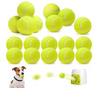 BYZESTY 18 pelotas de tenis de 5 cm, mini pelota de tenis para máquina de lanzar pelotas, juguetes elásticos para perros