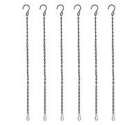 BYZESTY 6 Set Colgador Plantas Metal Cadena Colgante Macetas con Ganchos y Clips para Maceta de Flores, Cesta, Campanas de Viento, Linternas Adornos (50cm)