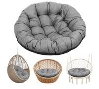 BYZESTY Cojín para sillón colgante, 60 x 60 cm, redondo, cojín para silla colgante, cojín para silla colgante, cojín para mecedora, cojín para exterior, plegable, cojín para suelo para interior y