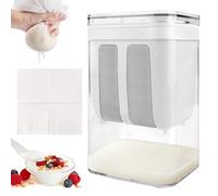 BYZESTY Colador de yogur casero griego para yogur, separador de suero de leche, yogur, yogur, queso fresco, máquina de yogur con colador de malla, paño de filtro