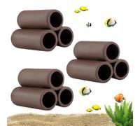 BYZESTY Escondite de cerámica, 3 piezas de decoración para acuario, cueva de peces, accesorios para tanque de peces, camarones para camarones, escondite de camarones, cueva de cerámica para acuario y