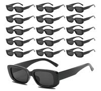BYZESTY Gafas De Sol, 16 Piezas Gafas De Sol Rectangulares, Gafas De Sol Mujer, Retro Gafas Rectangulares Para Exterior Viajar Conducir