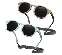 BYZESTY - Gafas de sol polarizadas para bebé de 0 a 36 meses con correa ajustable, protección UV400 polarizada para niños y niñas