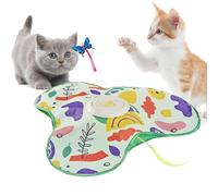 BYZESTY Juguete interactivo para gatos, juguete eléctrico con muelles extraíbles, juguete de inteligencia giratorio automático de 360 grados con carga USB para gatos de todas las edades (verde)