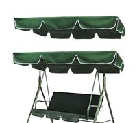BYZESTY Parasol para columpios de Hollywood, toldo universal de 3 plazas, toldo para exteriores, resistente al agua, columpio de jardín, toldo universal para columpio de jardín (verde oscuro)
