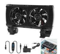 BYZESTY Ventilador de acuario, ventilador de acuario, enfriador de acuario con regulación de velocidad ajustable para tanque de agua, enfriador de tanque de acuario, doble cabeza 210 mm × 100 mm,