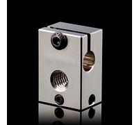 BZ 3D 1PC PT100 V6 Plated Copper Heater Block,Alta Temperatura Cobre Bloque Calentador V6 Con Calcetines de silicona,para boquilla V6,V6 Hotend.(1PC Plated Copper)