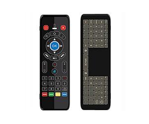 bzcemind Retroiluminación Touch Pad Game Mini Keyboard for Voice Remote Gyro Scope 2.4G IR Luz LED para Caja de TV TV Inteligente,Without Voice