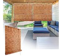 BZCKBZ Persianas De Caña Cortina Enrollable De Bambú Exterior Roller Blind para Terraza Estor Enrollable Bambu para Patio Porche Protección Solar(120x210CM/47x82IN)