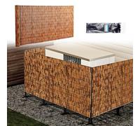 BZCKBZ Valla De Caña para Exteriores, Valla De Bambú, Rollo De Caña De Bambú, Natural, Valla Decorativa para Jardín, Villa, Planta(60x100cm(2.0x3.3FT))