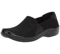 BZees Mocasín de Amapola para Mujer, Brillante Negro, 37.5 EU