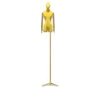 BZGPMFUD Maniquíes Busto simulado de sastres Femeninos, Soporte de Metal, Modelo de costurera de Altura Ajustable for exhibición de Tienda(Yellow,Triangle)