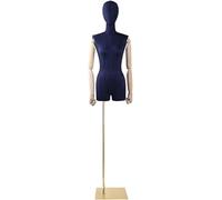 BZGPMFUD Maniquíes Female Torso Body Half-Length Doll Costume Wearing Effect Adjustable Height with Flexible Arms Stable Base Design