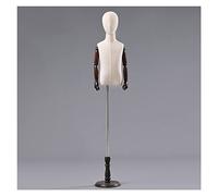 BZGPMFUD Maniquíes Maniquí de Cuerpo de niño, maniquí de Vestido de Novia Ajustable con Base de Madera for Costura y exhibición de Vestidos de modista.