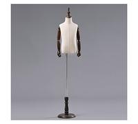 BZGPMFUD Maniquíes Maniquí de Cuerpo de niño, maniquí de Vestido de Novia Ajustable con Base de Madera for Costura y exhibición de Vestidos de modista.