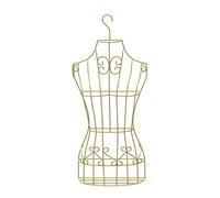 BZGPMFUD Maniquíes Maniquí de Sastre Femenino, Torso, Medio Cuerpo, montado en la Pared, Forma de Vestido, Marco de Alambre de Metal for exhibición de diseñadores(Gold)