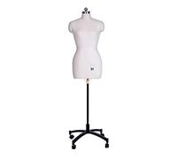 BZGPMFUD Maniquíes Maniquíes de Costura de modista, maniquíes Femeninos de Media Escala, Torso de Sastre con Soporte de Rueda, for Entrenamiento de diseño y Corte.(White,3XL)