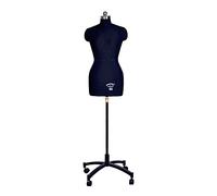 BZGPMFUD Maniquíes Maniquíes de Costura de modista, maniquíes Femeninos de Media Escala, Torso de Sastre con Soporte de Rueda, for Entrenamiento de diseño y Corte.(Black,X)